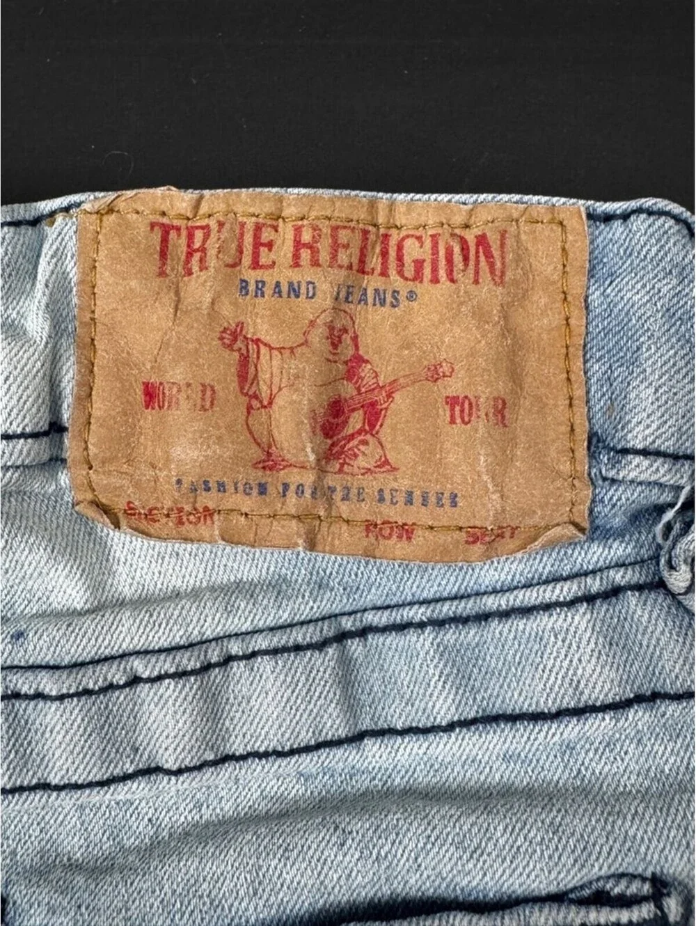 True Religion Toddler Girls Distressed Denim Shorts Size 4 Cuff Adjustable Waist